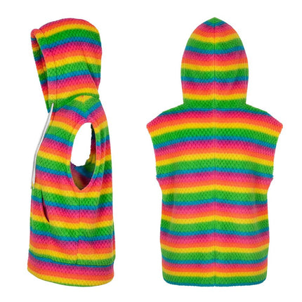 Regenboog Vest Fluffy van Boland koop je bij Partywinkel