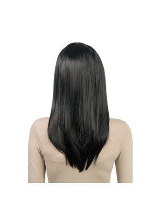 Peluca de Rihanna, negra, 58 cm
