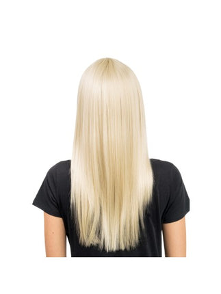 Peluca de Rihanna, rubia, 58 cm