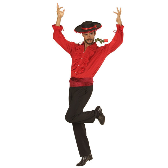 Rode Blouse Heren van Widmann koop je bij Partywinkel