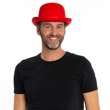 Rode Bolhoed Satijn van Partychimp koop je bij Partywinkel