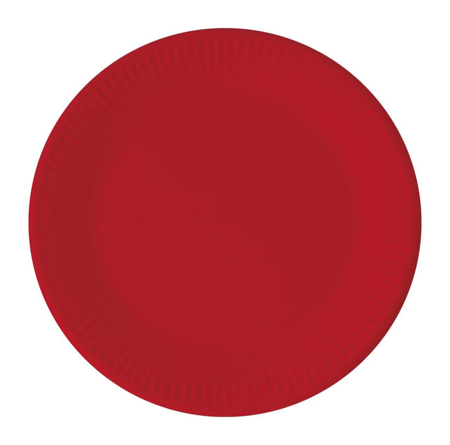 Rode Borden 20cm 8st van Procos koop je bij Partywinkel