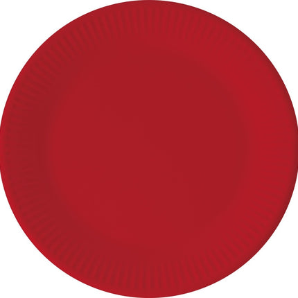 Rode Borden 23cm 8st van Procos koop je bij Partywinkel