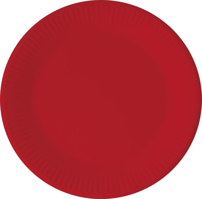 Rode Borden 23cm 8st van Procos koop je bij Partywinkel