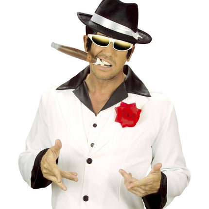 Rode Broche Roos 10cm van Widmann koop je bij Partywinkel