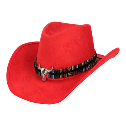 Rode Cowboy Hoed Luxe van Boland koop je bij Partywinkel