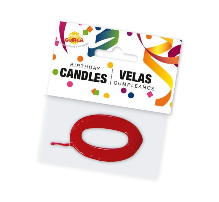 Rode Kaars 0 Jaar 5,5cm van Fiestas Guirca koop je bij Partywinkel