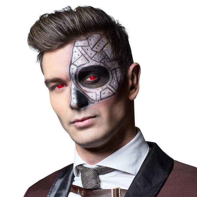 Rode Kleurlenzen Cyborg van Boland koop je bij Partywinkel