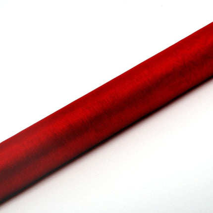 Rode Organza Stof 36cm 9m van Partydeco koop je bij Partywinkel