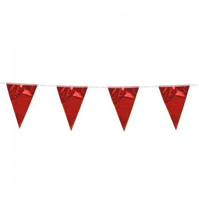 Rode Vlaggenlijn Metallic 10m van WeFiesta koop je bij Partywinkel