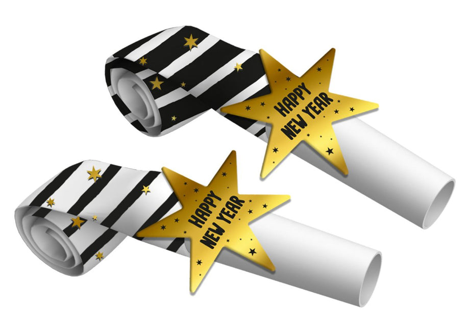 Roltongen Happy New Year 6st van Folat koop je bij Partywinkel