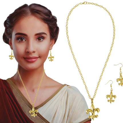 Romeinse Sieraden Set Goud 3 delig van Fiestas Guirca koop je bij Partywinkel