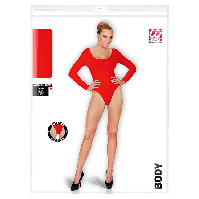 Rood Body Suit Dames van Widmann koop je bij Partywinkel