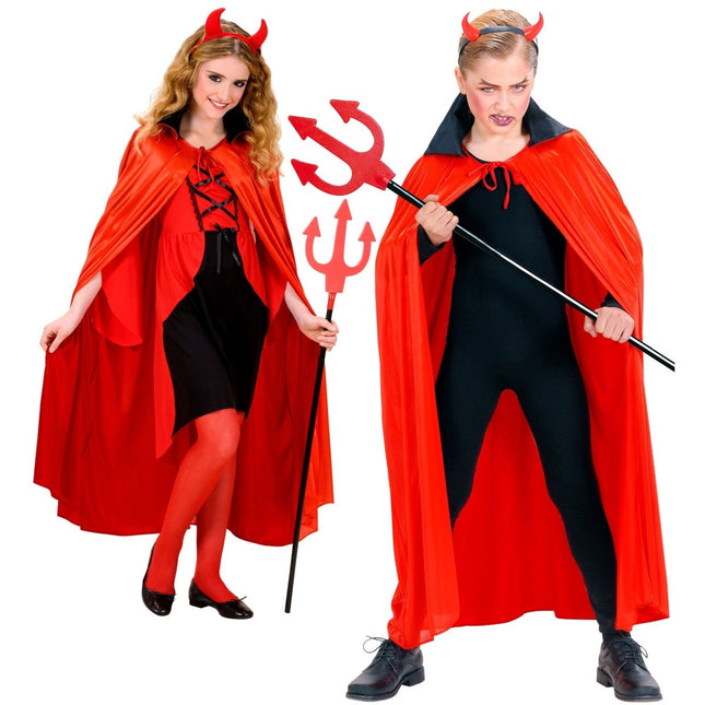 Rood Cape Kind Duivel van Widmann koop je bij Partywinkel