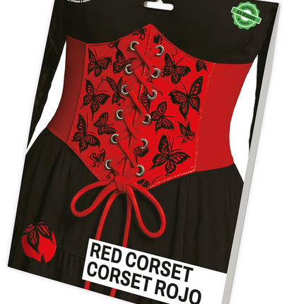 Rood Corset Dames Vlinders van Fiestas Guirca koop je bij Partywinkel
