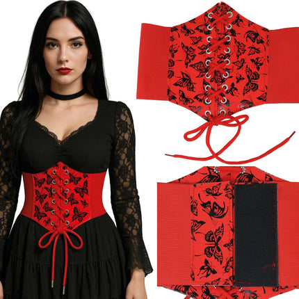 Rood Corset Dames Vlinders van Fiestas Guirca koop je bij Partywinkel
