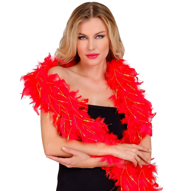 Rood Gouden Boa 1,8m van Widmann koop je bij Partywinkel