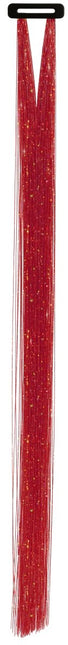 Rood Hair Extension Glitters 50cm 3st van Fiestas Guirca koop je bij Partywinkel
