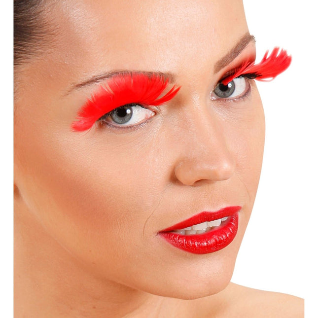 Rood Nep Wimpers van Widmann koop je bij Partywinkel