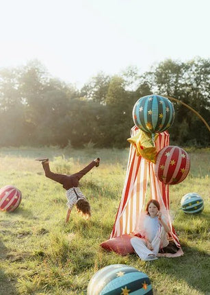 Rood Roze Helium Ballon Sterren Leeg 75cm van Partydeco koop je bij Partywinkel