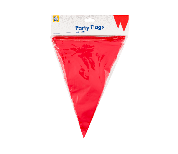 Rood Slinger Plastic 10m - Partywinkel - 8716764235658