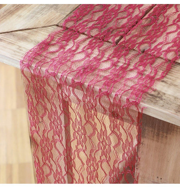Rood Tafelloper Kant 3,1m 3st van CHAKS koop je bij Partywinkel