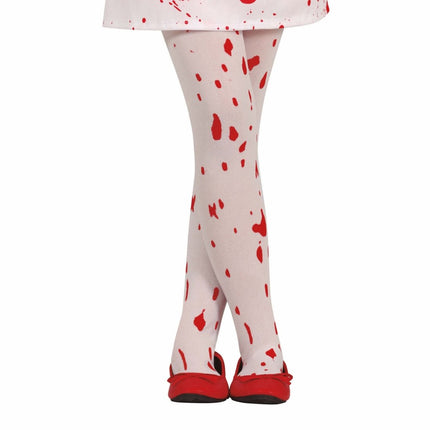 Rood Witte Halloween Legging Bloederig Kind van Fiestas Guirca koop je bij Partywinkel