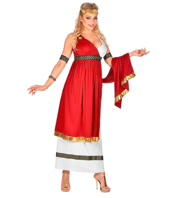 Rood Witte Jurk Dames van Widmann koop je bij Partywinkel