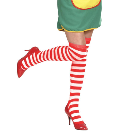 Rood Witte Kousen 64cm van Widmann koop je bij Partywinkel