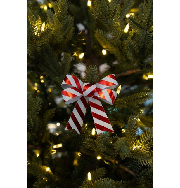 Rood Witte Strik Gestreept 11cm 3st van CHAKS koop je bij Partywinkel