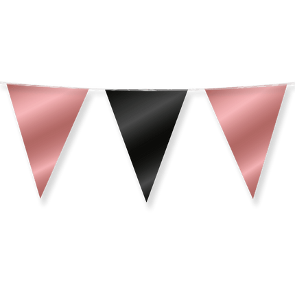 Rose Goud Zwarte Slinger Metallic 10m van Paper Dreams koop je bij Partywinkel