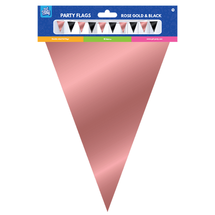 Rose Goud Zwarte Slinger Metallic 10m van Paper Dreams koop je bij Partywinkel