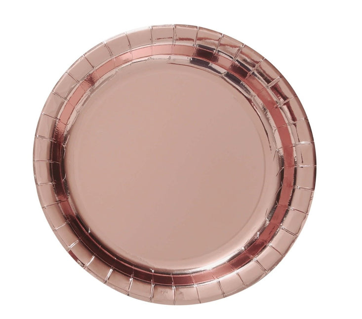 Rose Gouden Borden Rond 23cm van Fiestas Guirca koop je bij Partywinkel