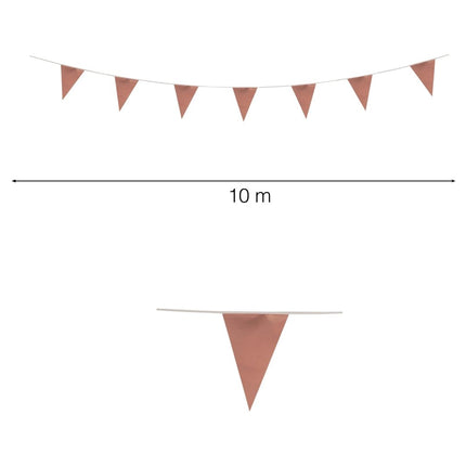 Rose Gouden Vlaggenlijn 10m van Fiestas Guirca koop je bij Partywinkel