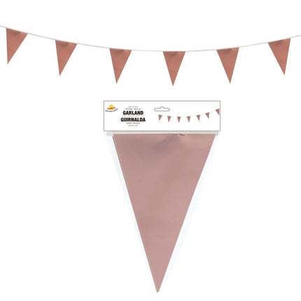 Rose Gouden Vlaggenlijn 10m van Fiestas Guirca koop je bij Partywinkel