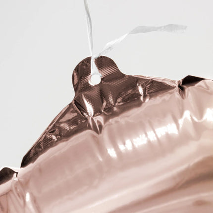Globo «0» con número, color oro rosa, sin impresión, 85 cm