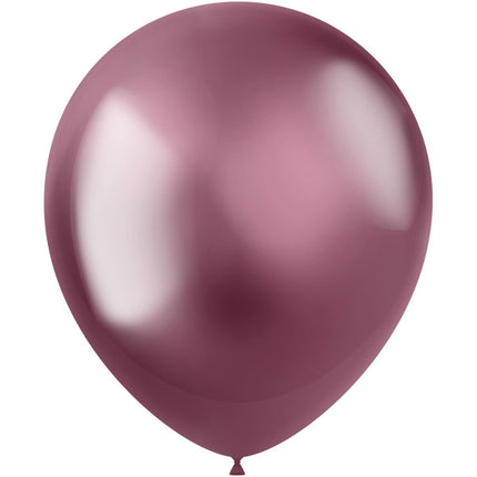 Roze Ballonnen Chroom 33cm 50st van Folat koop je bij Partywinkel