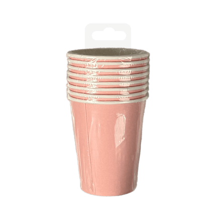 Roze Bekers 7cm 8st van Paper Dreams koop je bij Partywinkel