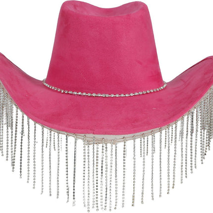 Roze Cowboy Hoed Franjes van Fiestas Guirca koop je bij Partywinkel