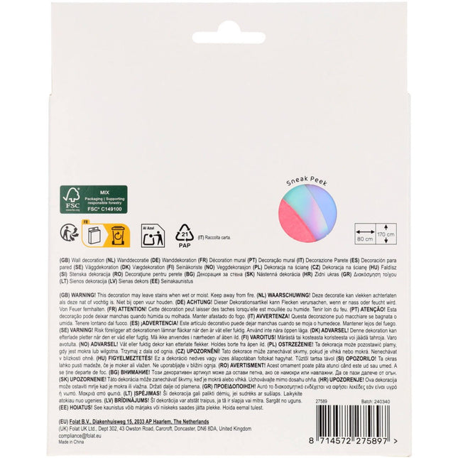 Roze Deurgordijn Zilver 1,7m van Folat koop je bij Partywinkel