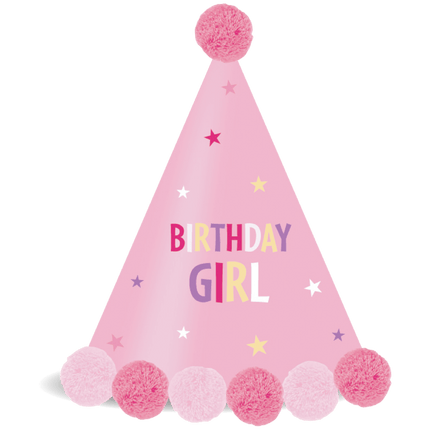 Roze Feesthoedje Birthday Girl van Procos koop je bij Partywinkel