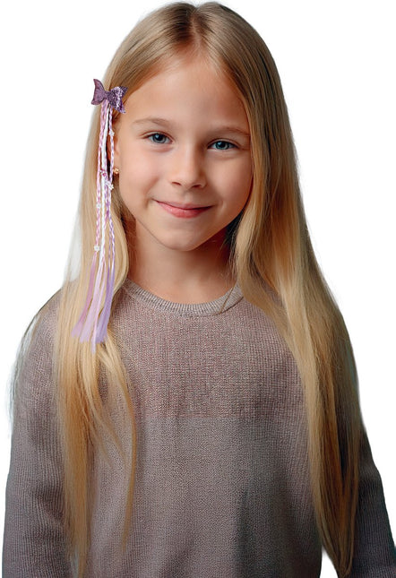 Roze Hair Extension Vlechten 30cm van Fiestas Guirca koop je bij Partywinkel