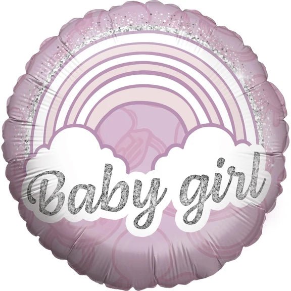 Roze Helium Ballon Baby Girl Leeg 45cm van VDV Benefit koop je bij Partywinkel