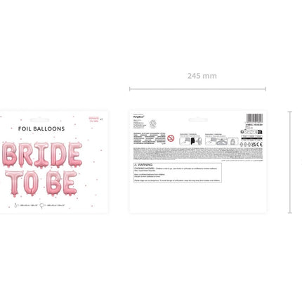 Roze Helium Ballonnen Set Bride To Be 3,5m van Partydeco koop je bij Partywinkel