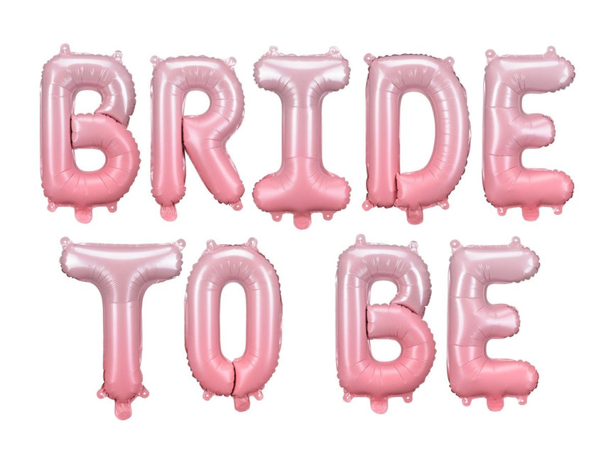 Roze Helium Ballonnen Set Bride To Be 3,5m van Partydeco koop je bij Partywinkel