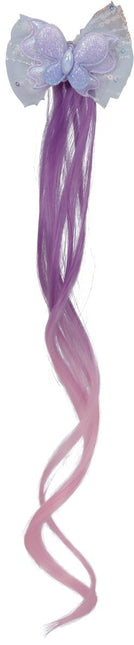 Roze Paarse Hair Extension Strik van Fiestas Guirca koop je bij Partywinkel