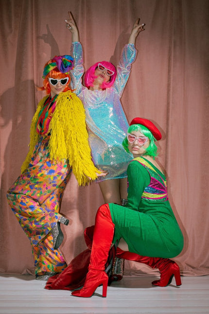 Roze Pruik Cleopatra van Partydeco koop je bij Partywinkel