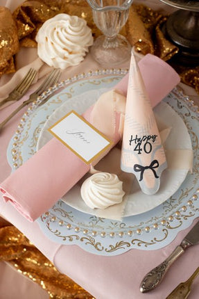 Roze Servetten 35cm 25st van Partydeco koop je bij Partywinkel