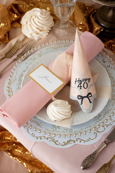 Roze Servetten 35cm 25st van Partydeco koop je bij Partywinkel