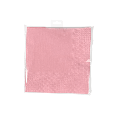 Roze Servetten Pastel 16,5cm 8st van Paper Dreams koop je bij Partywinkel